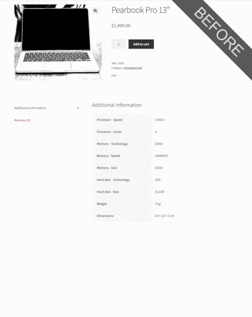 Group Attributes WooCommerce